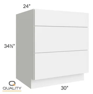 Three Drawer Bases – Flat 3DB30 — 30″ W × 34.5″ H × 24″ D