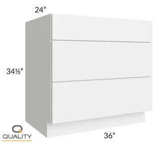Three Drawer Bases W:36 – Flat 3DB36 — 36″ W × 34.5″ H × 24″ D