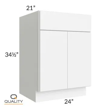 Vanity Sink Cabinets – Flat VBC 24 — 24″ W × 34.5″ H × 21″ D