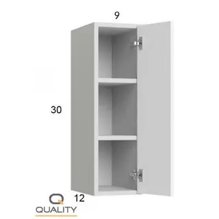 Single Door Wall Cabinets 30H – Flat W0930 — 9″ W × 30″ H × 12″ D