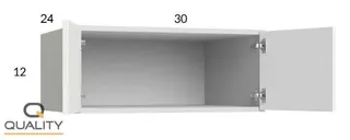 F-W301224 — 30″ W × 12″ H × 24″ D