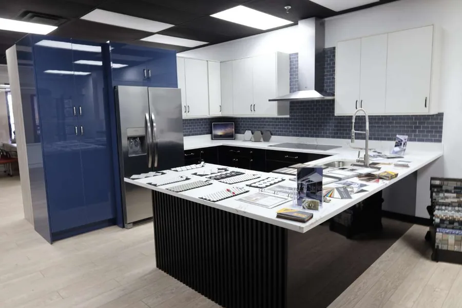 Inside the Quality Design Cabinet showroom in Cranston, RI