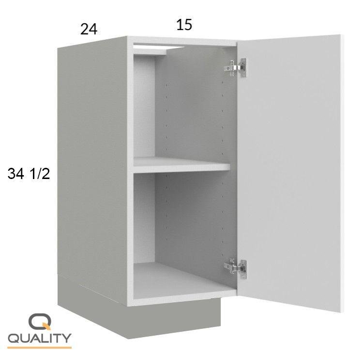 Single Door Single Drawer Bases W:15 – Flat B15 – Quality Design Cabinet